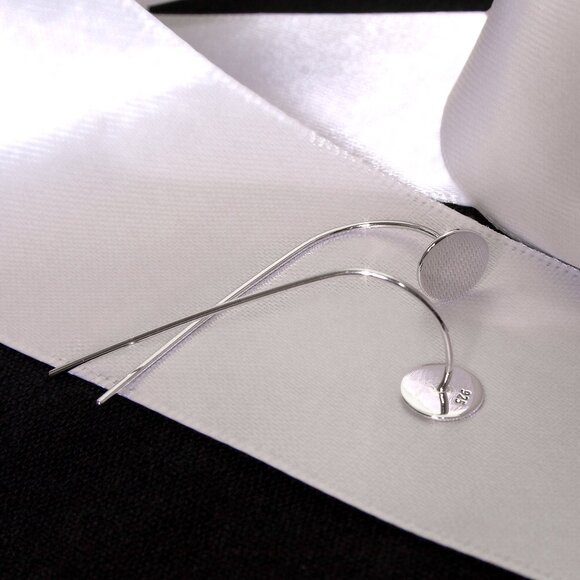 Nail Head Stud Earrings, Real Sterling Silver Stamped 925, Minimalist Earrings - Picture 6 of 10